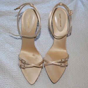 Saint Laurent satin sandal heels